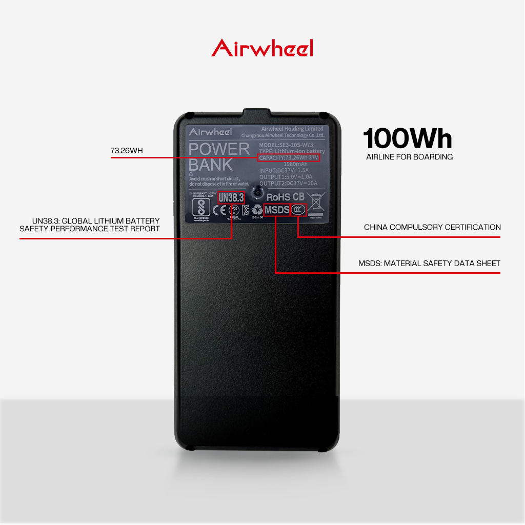Airwheel SE3S and SE3SL Lithium 1980mAh Power Bank for Electric Luggage